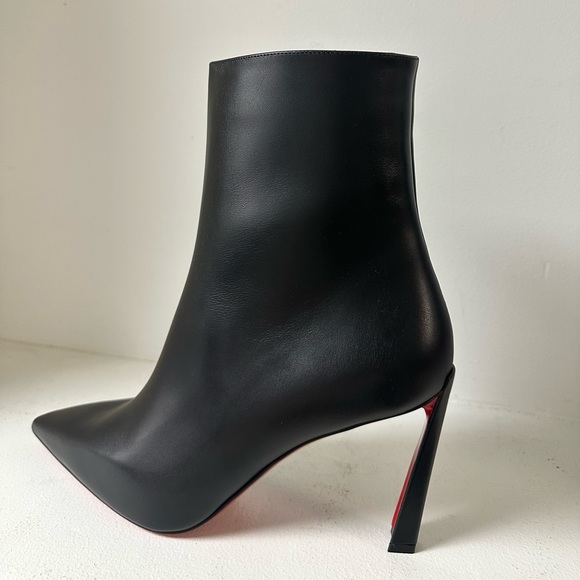 Christian Louboutin Black Booties Heel 85 mm Size 38 - Picture 7 of 8